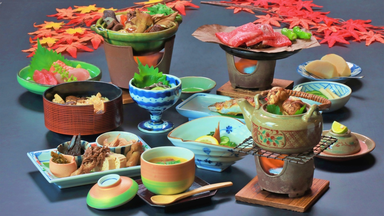 【きのこ尽くし】旬の味覚を味わう！松茸土瓶蒸し×松茸茶碗蒸し×きのこの炊き込みご飯