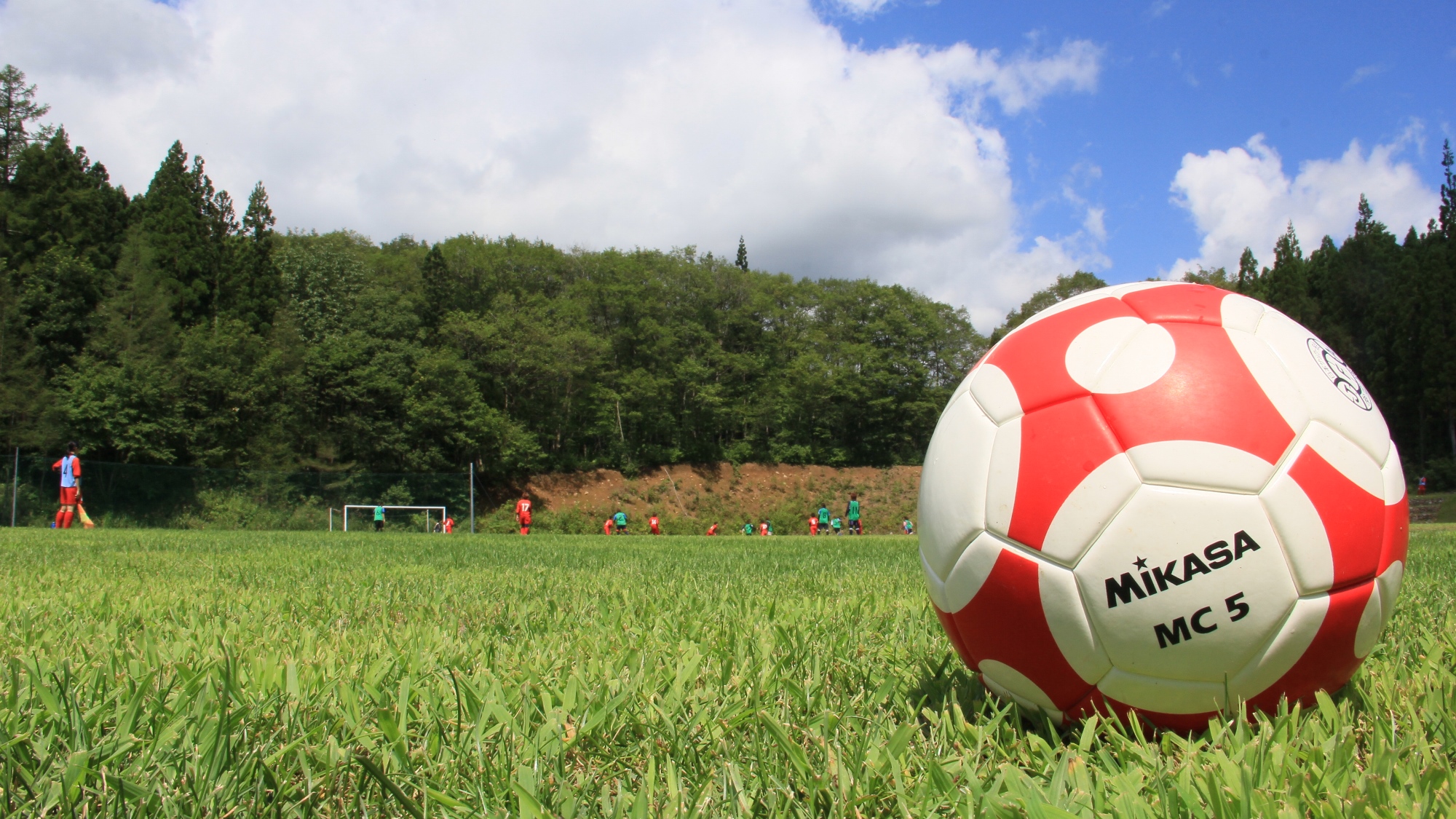 サッカー合宿風景