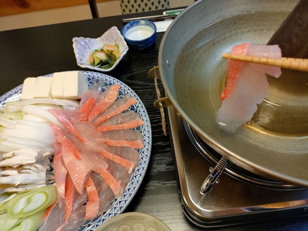 金目鯛のしゃぶしゃぶプラン（夕食、朝食あり）