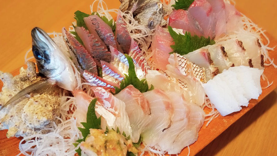 【2食付】地元天然魚介の御造り盛合せ付・スタンダード会席