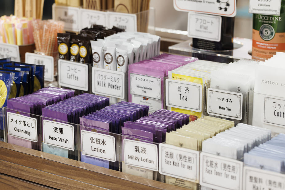 種類豊富なアメニティバー　