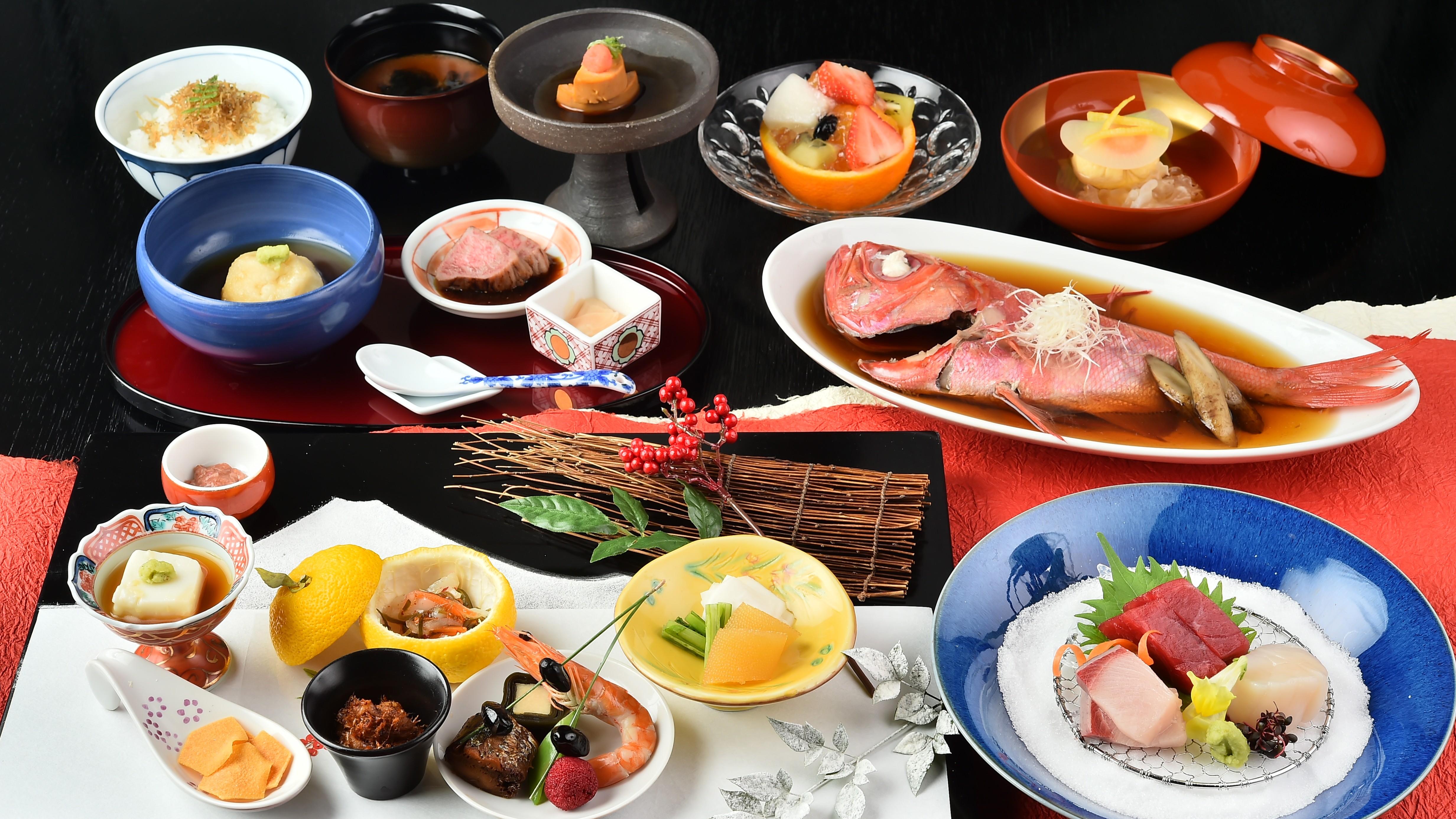 最上級の和食コース『御前崎会席』※お料理イメージ　2025冬