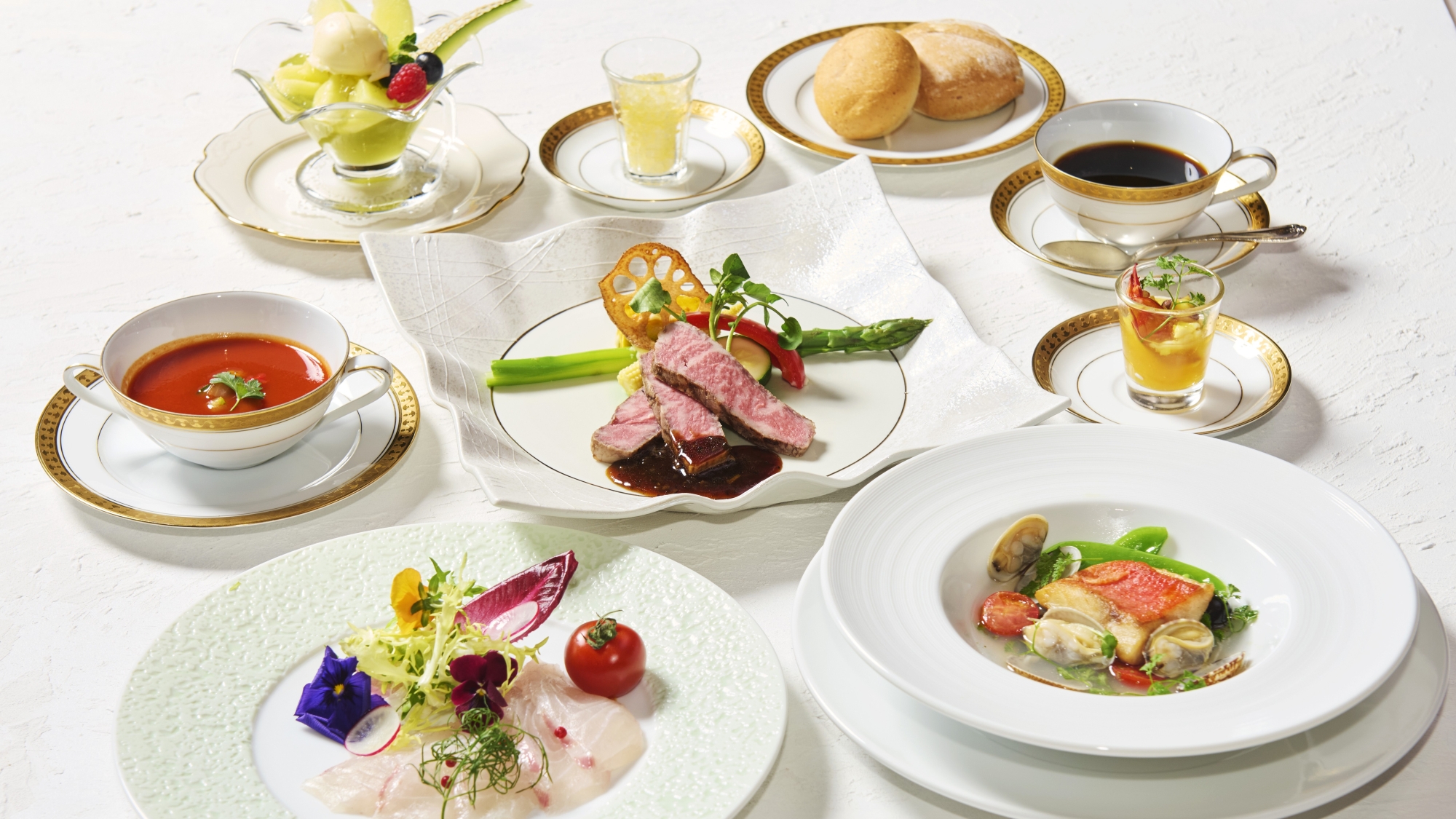 当館最上級の≪プレミアムフレンチディナー≫御前崎フルコース　※お料理イメージ　2025夏