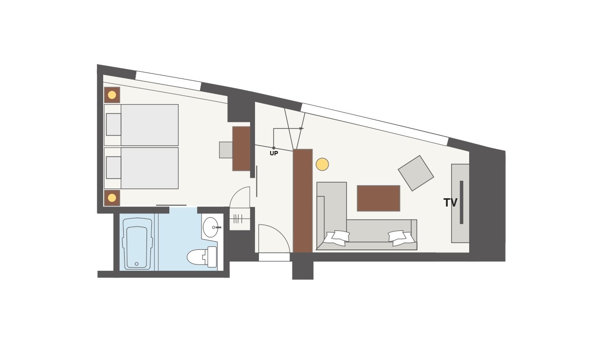 シャークアイデラックスツイン『海峡側』 間取り図