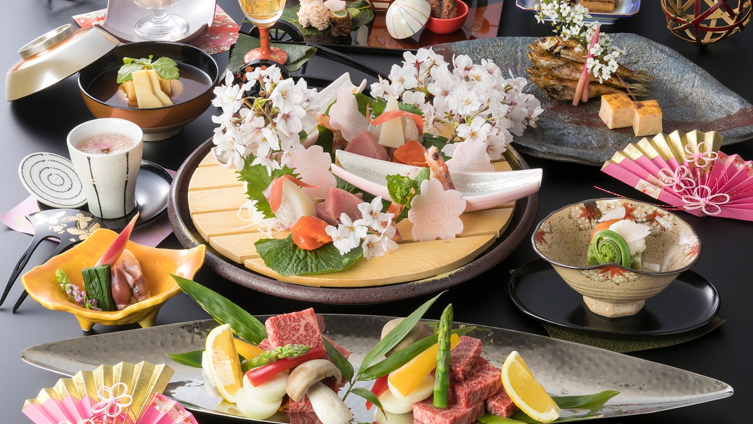 近江牛のステーキがメインの会席★全室琵琶湖の見えるお部屋★干物が人気の和朝食ブッフェ