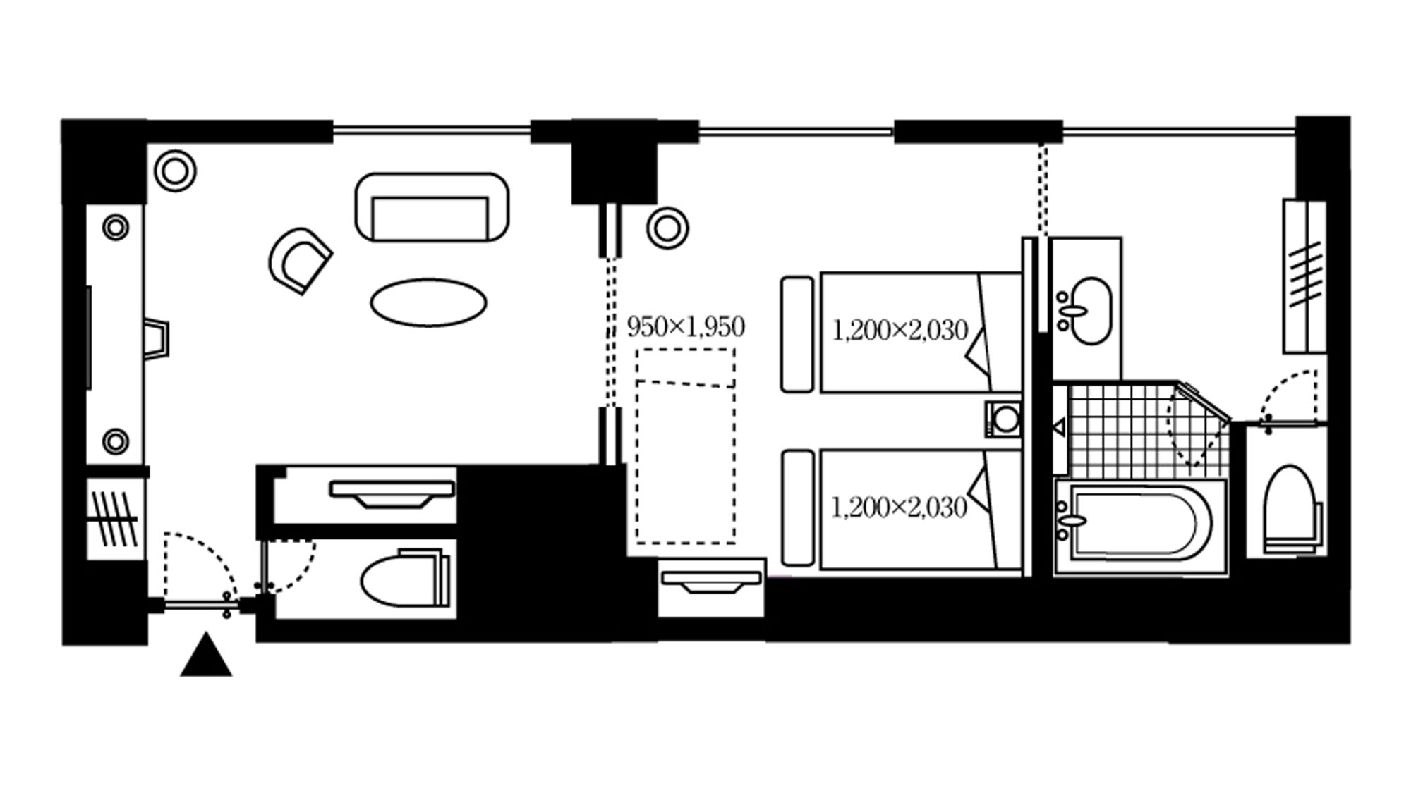 【スイート】客室平面図