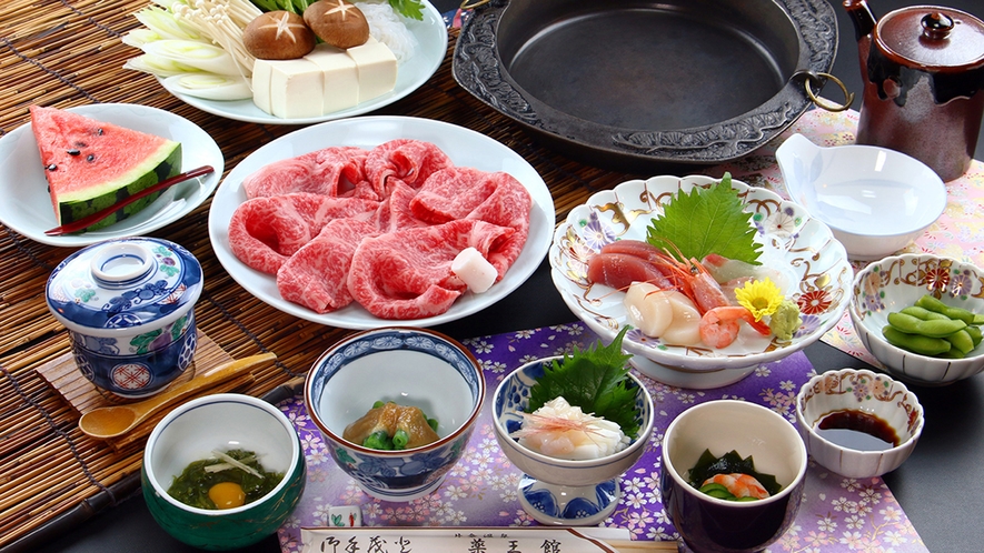 ■【すき焼き会席】季節の味わいと良質な牛のすき焼きをコースで　Ver01