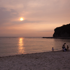 （周辺観光）白良浜夕暮れ