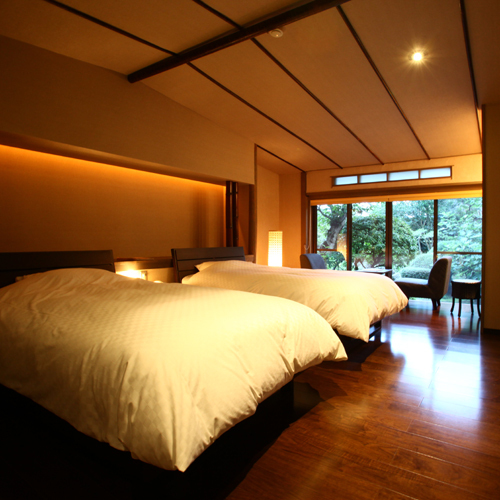 *An example of a guest room with an open-air bath