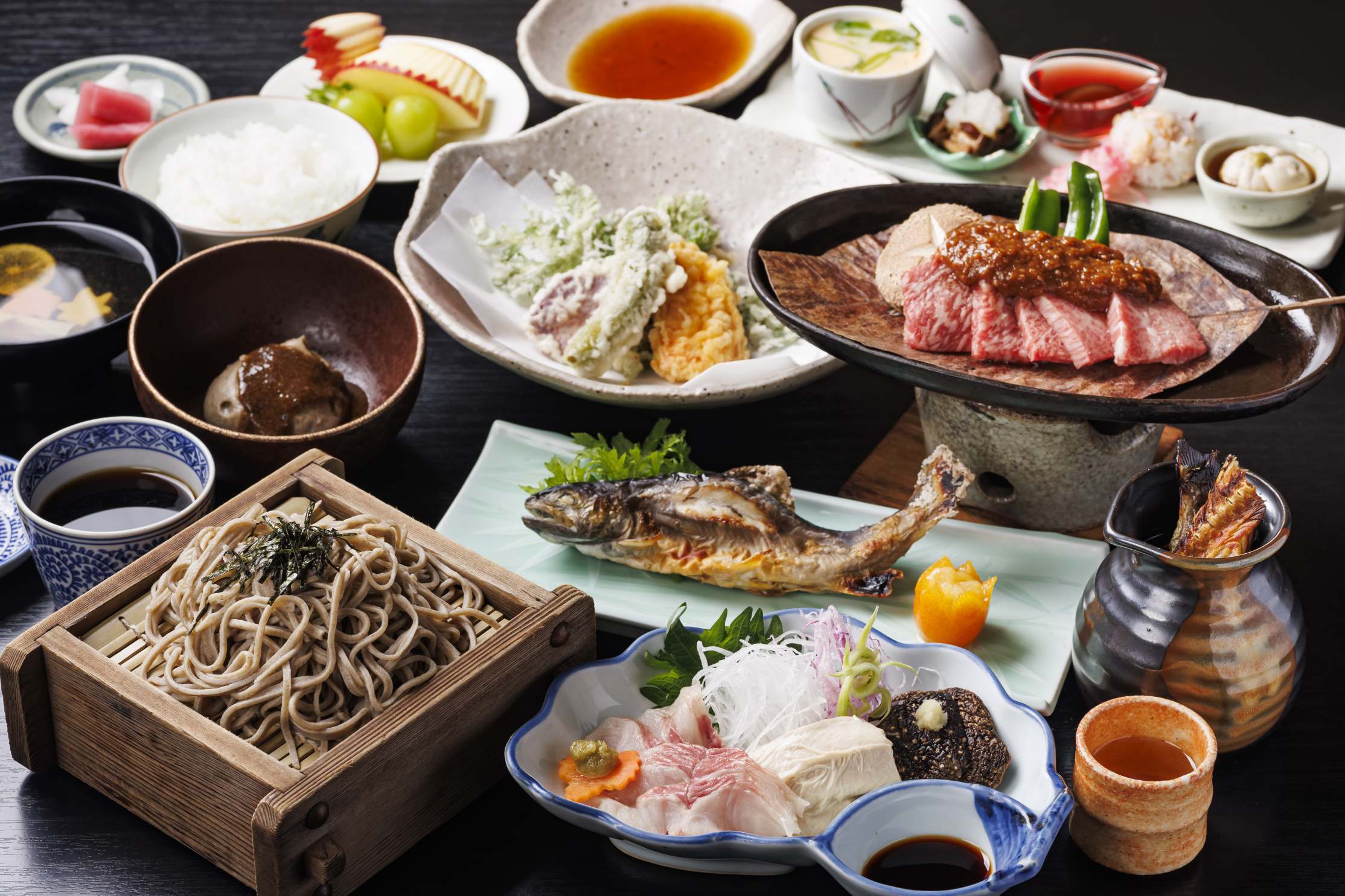 岩魚の骨酒付き♪手打ちそばと飛騨牛グラムアッププラン☆