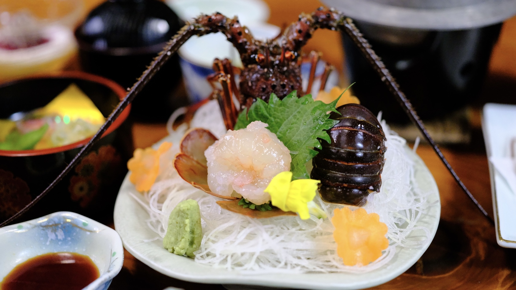 【当館最上級プラン】鮑・伊勢海老をおひとり様一つずつ＆舟盛り付！海鮮三昧DX檜扇コース♪＜夕朝食付＞