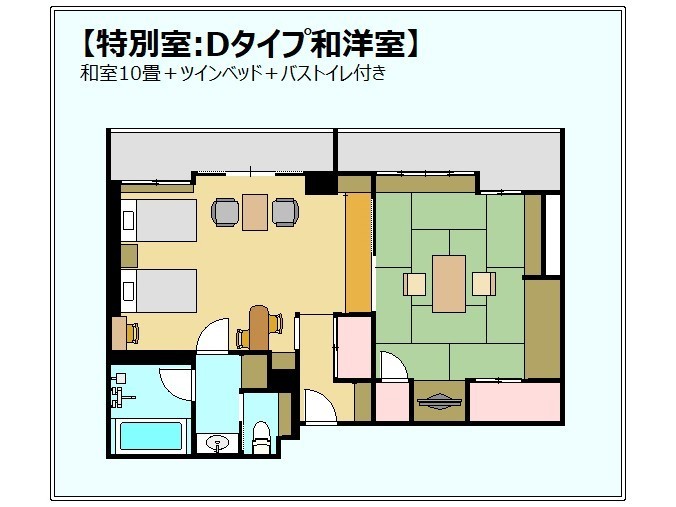 【間取図】特別室_Dタイプ和洋室