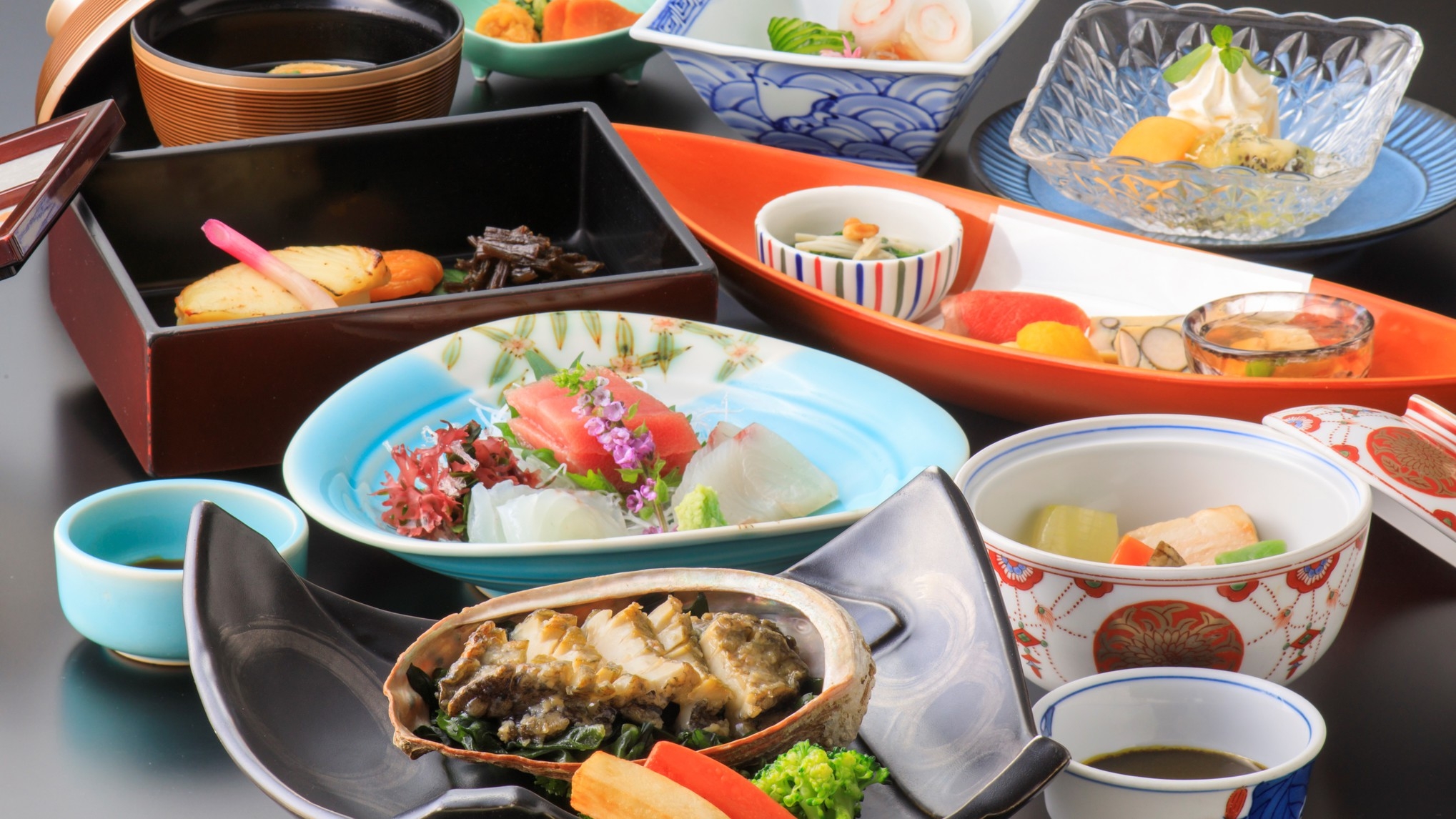 【量を控えめのお食事ご希望の方へ】メインは鮑のやわらかステーキのシンプルプラン《お食事場所おまかせ》