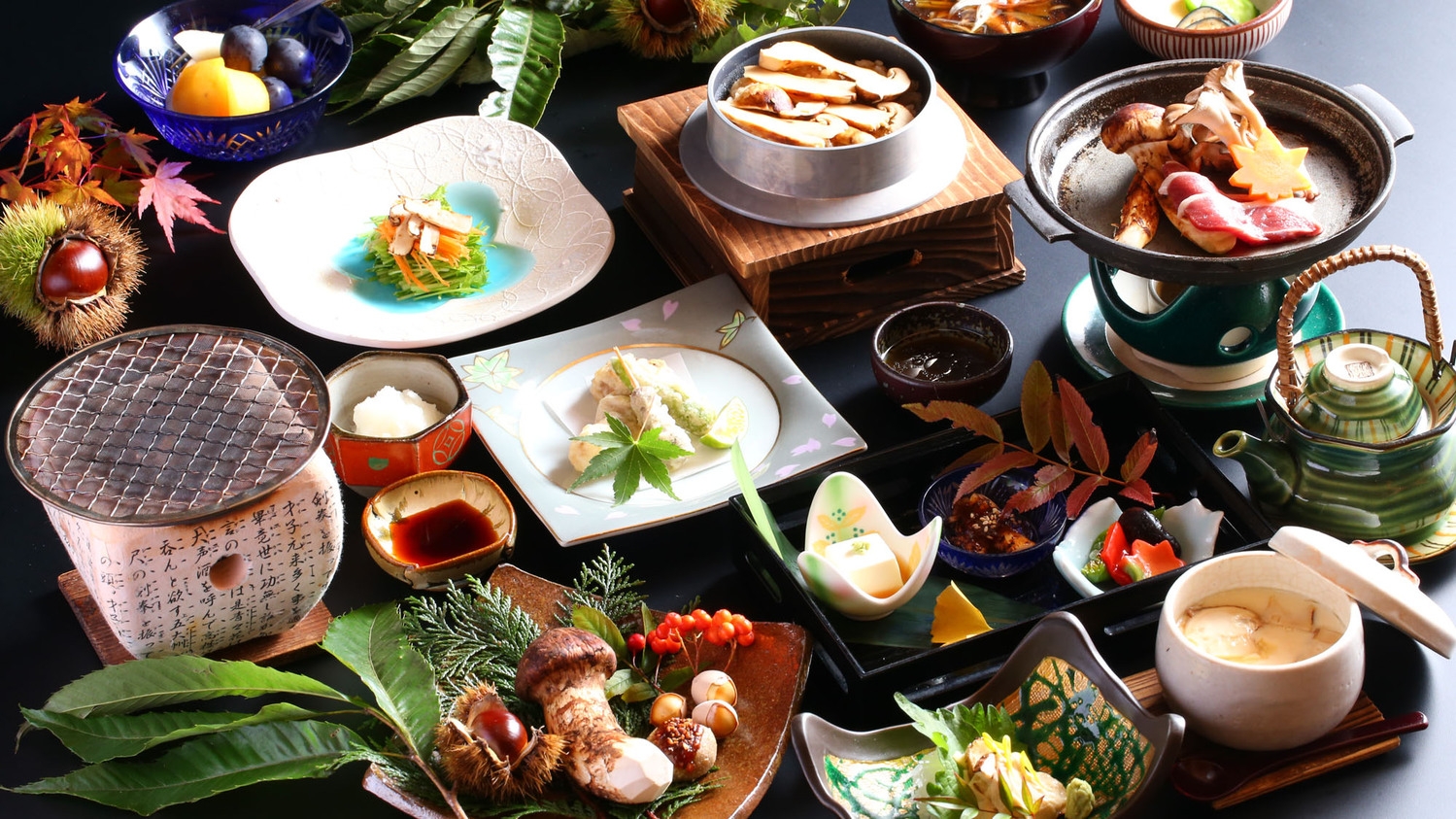 【組数限定 松茸会席コース】秋の味覚を堪能＜松茸料理全9品＞ 地元産松茸を味わう贅沢コース