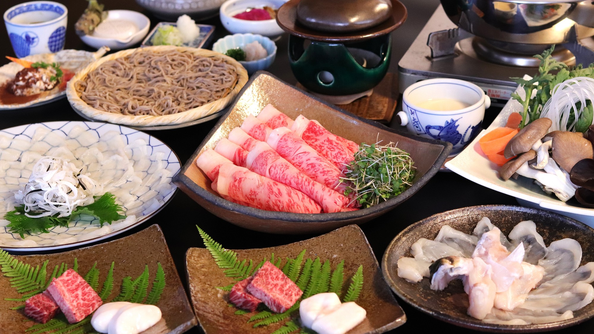 【和の極会席】信州プレミアム牛と河豚を味わうコース 一例