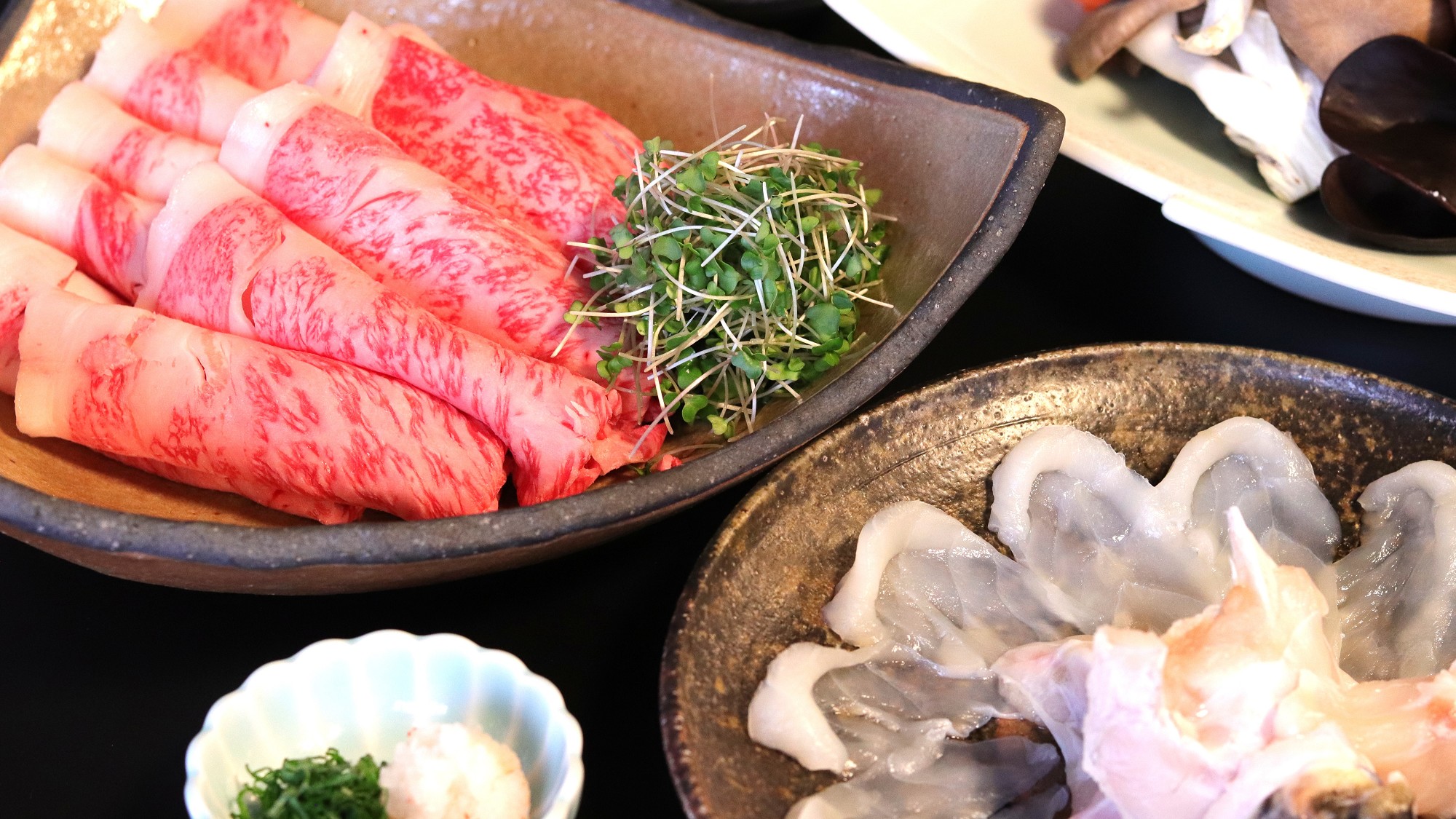 【和の極会席】信州プレミアム牛と河豚を味わうコース 一例