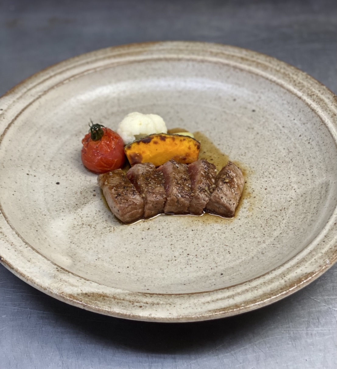 能登牛のステ－キ、たれ