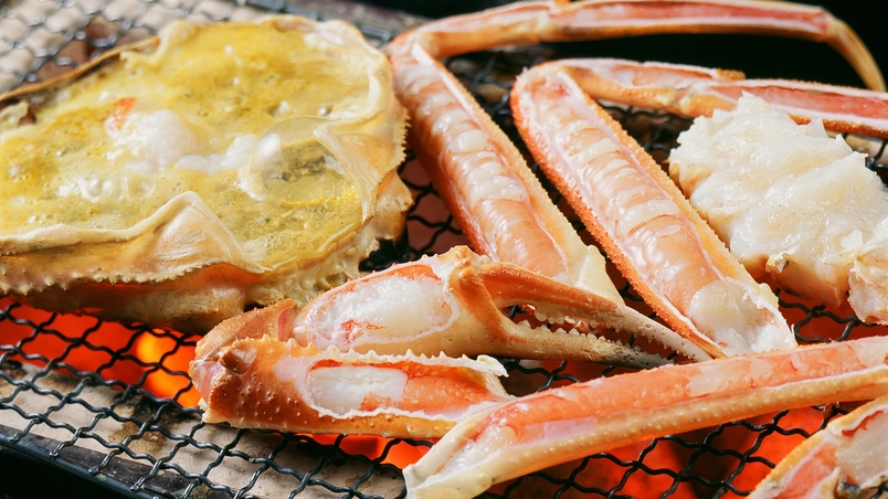 【最上級プレミアム◇活松葉ガニフルコース】蟹で後悔したくない人必見！カニ刺し・焼き・選べる甲羅焼き♪
