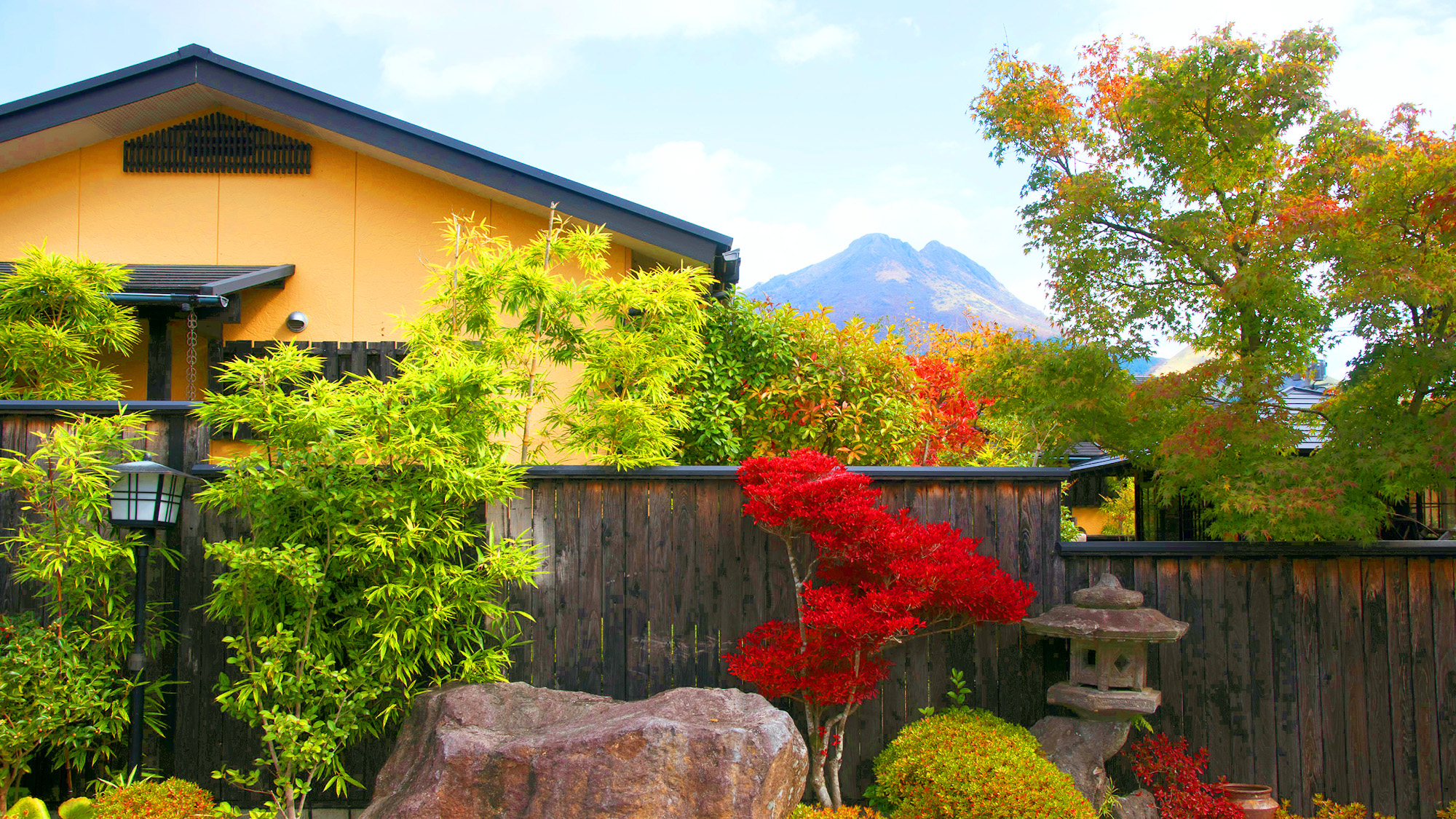 ・建物越しに由布岳をご覧いただけます