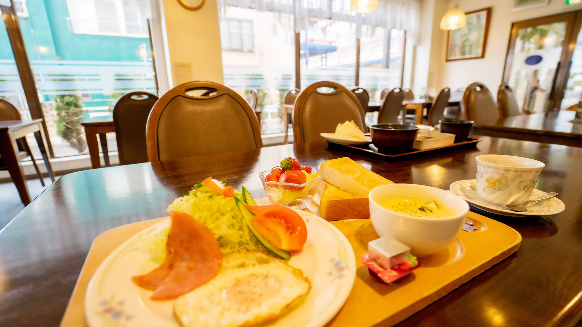 ・【朝食一例】和定食・洋定食を好みに合わせてお選びください♪