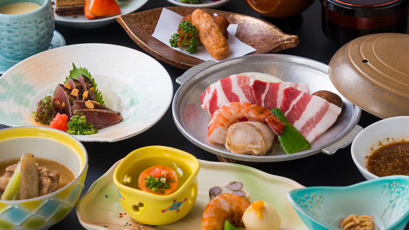 ≪夕食時90分飲み放題＆砂蒸し無料≫夕食はかごしま黒豚を陶板焼き【2食】※布団敷きはセルフ