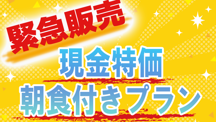 【現金特価＆布団敷きはセルフ】◆≪期間限定緊急企画≫★市街地側客室限定★現金精算でお得に朝食付プラン