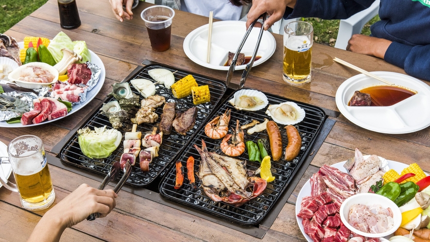 バーベキュー焼きシーン