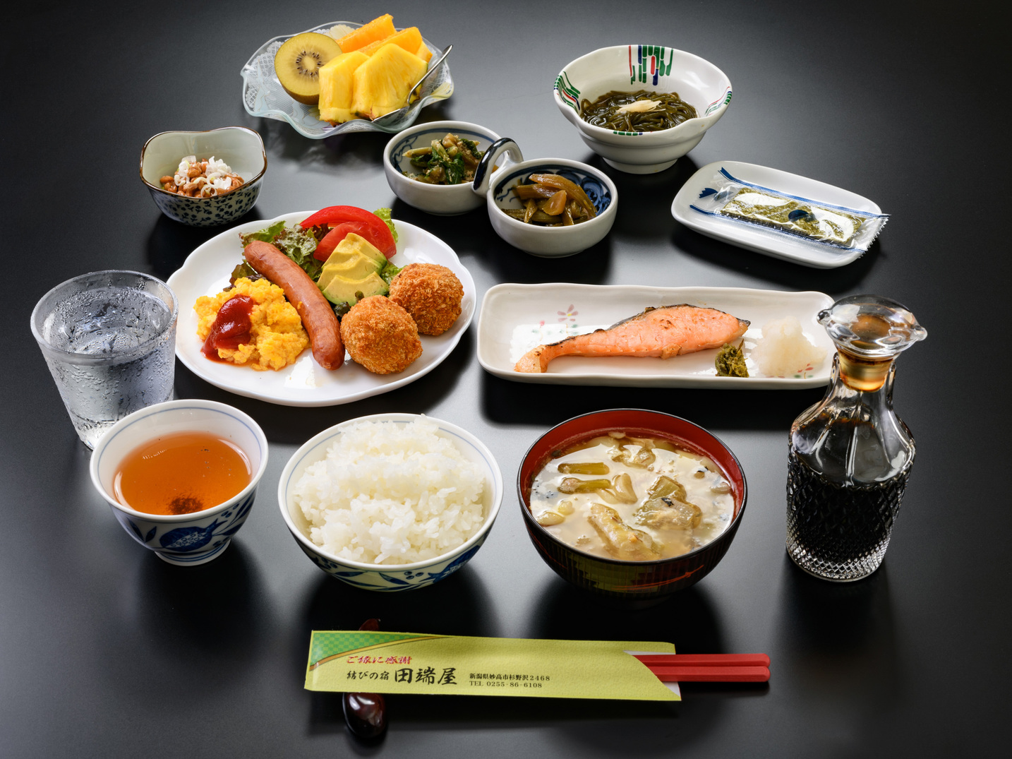 【田端屋名物ふるさと料理】【2食付】岩魚塩焼き・香味豚しゃぶしゃぶ！新潟＆信州の旨み凝縮プラン♪