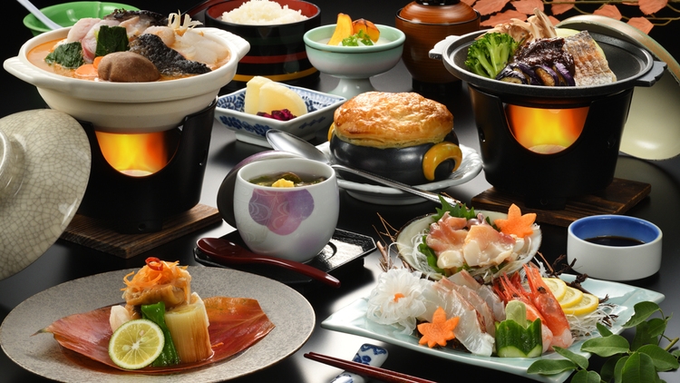 ＼グルメ企画／いつもの和会席にあんこう鍋をプラス！！＼冬の味覚をご夕食に／【朝夕 個室会食室】