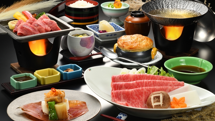 ひとり旅応援〜【『極』会席】福島牛を贅沢に味わう至福のひとり旅＜朝夕 食事会場＞
