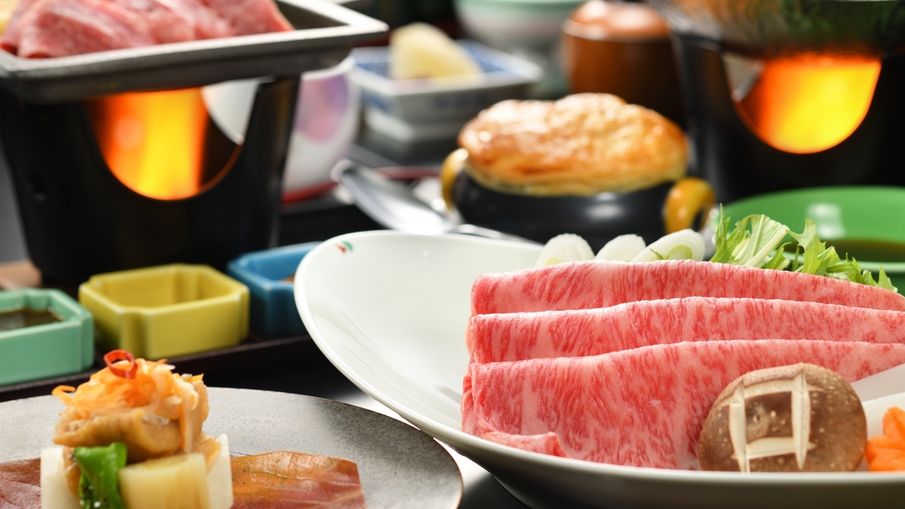 【『極』会席】お肉にこだわる〜福島牛サーロインステーキ＆しゃぶしゃぶを堪能【朝夕 個室会食室】