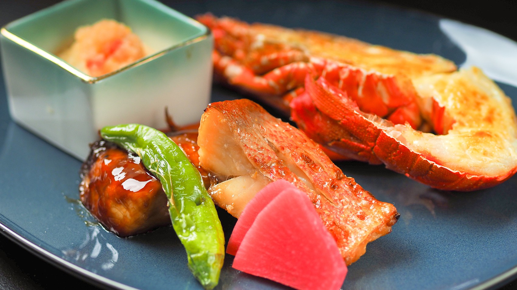 ◆【特選】焼物／追加の洋伊勢海老素焼（2025年秋お食事イメージ）