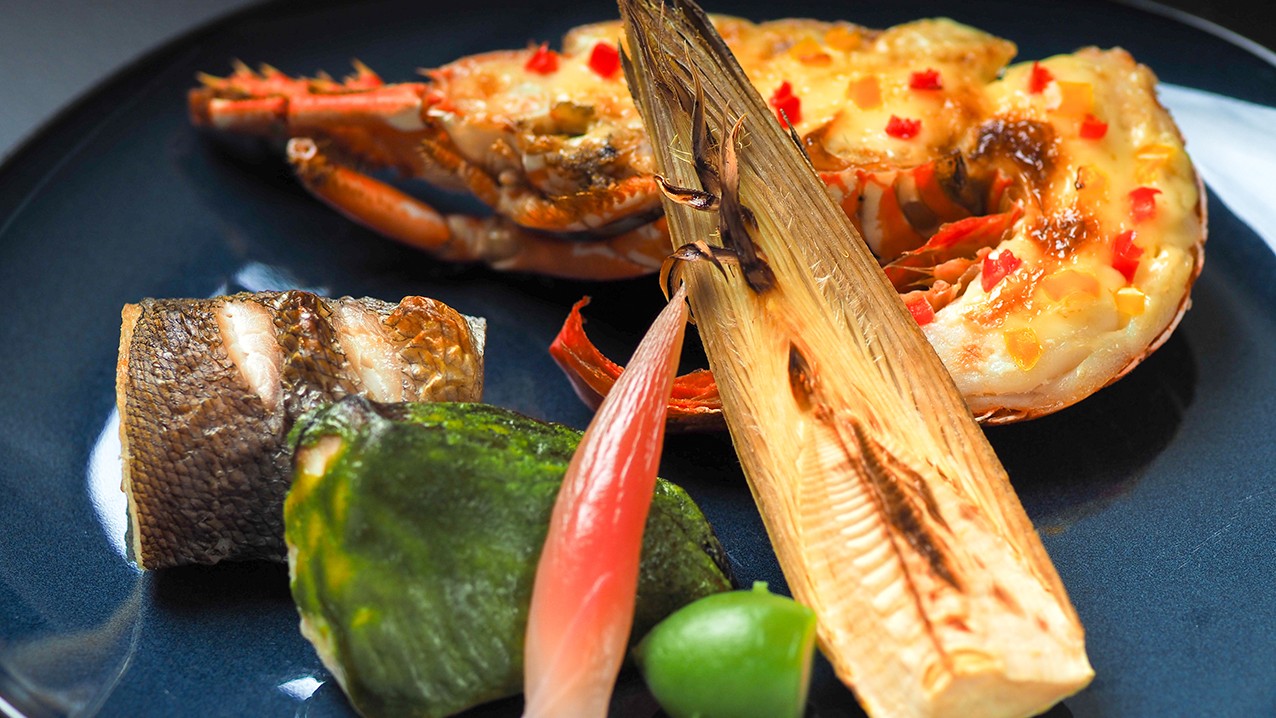 ◆【特選】焼物／追加の伊勢海老黄金焼（2026年春お食事イメージ）