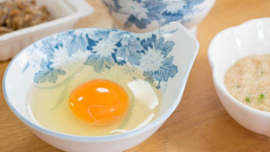 *［朝食一例］黄身が濃くて美味しい！地元の新鮮卵