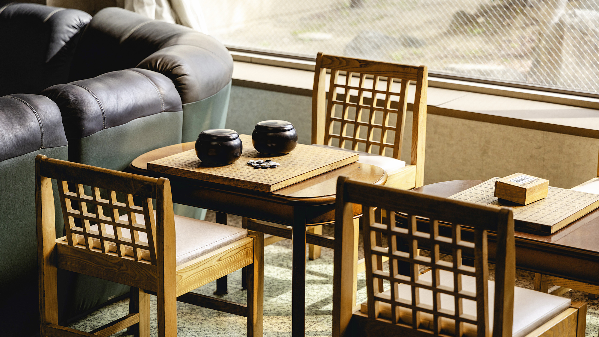 【ロビー】囲碁や将棋もございます、湯上がりのひとときをお楽しみください