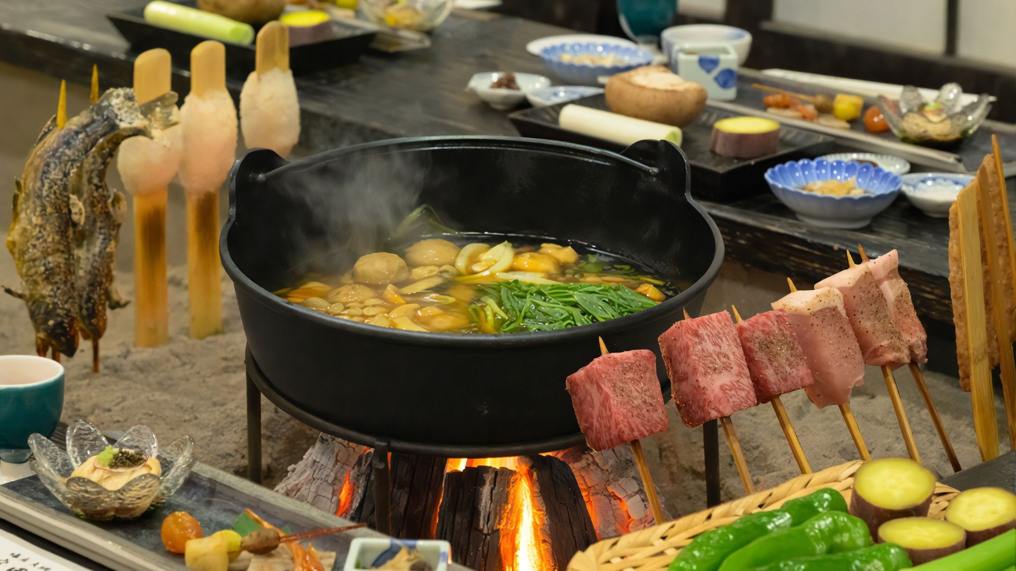 【リフト券付スキープラン】ハンターマウンテン迄25分！炉端焼き×源泉の湯であったか冬の温泉旅〇2食付