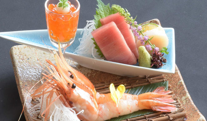 『こだわり食材プラン』「特選」南魚沼産コシヒカリに舌鼓♪中トロ・牡丹エビの刺盛を堪能☆