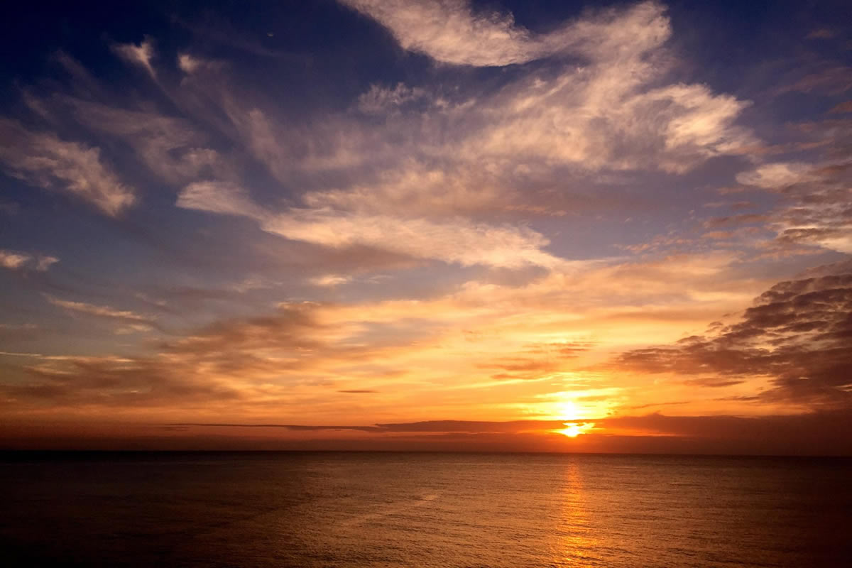 平成27年2月16日　夕日　（こばせから撮影）