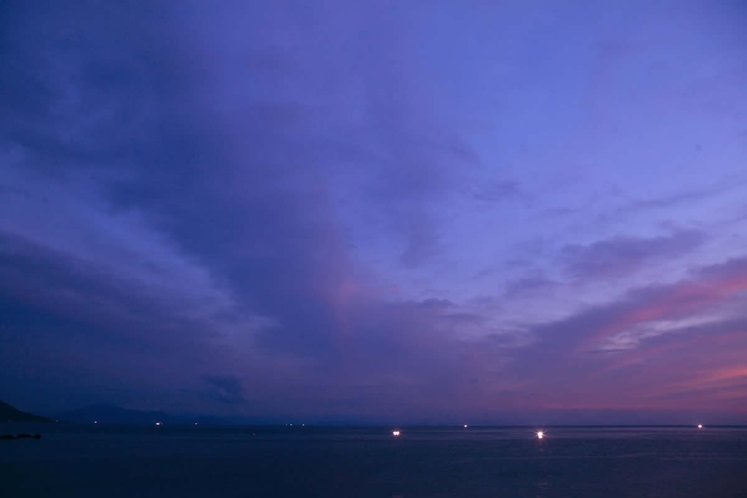 平成28年7月21日　夕日　（こばせから撮影）