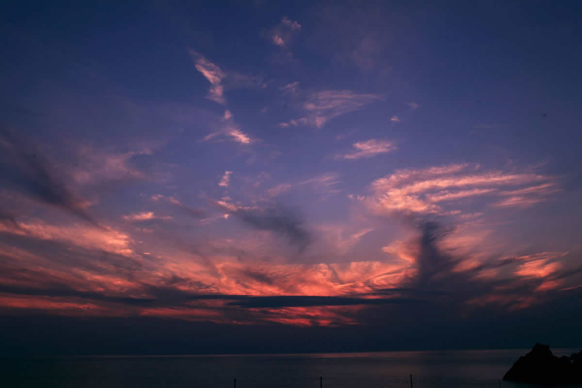 平成28年9月2日　夕日　（こばせから撮影）