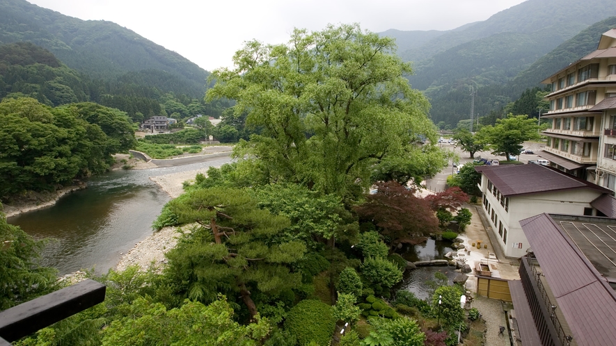 ◇ゆるやかな清流添いに宿がございます