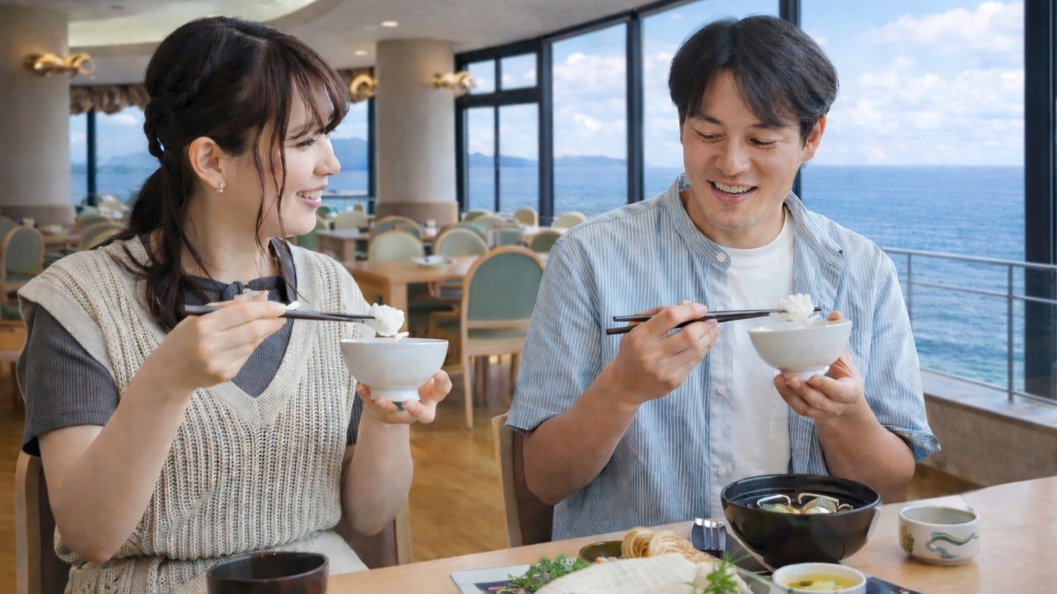 【楽天限定】12時アウトでお部屋でゆったりロングステイ〜ランチ利用10％割引券付プラン＜2食付＞