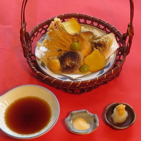 秋の味覚「茸の天ぷら」