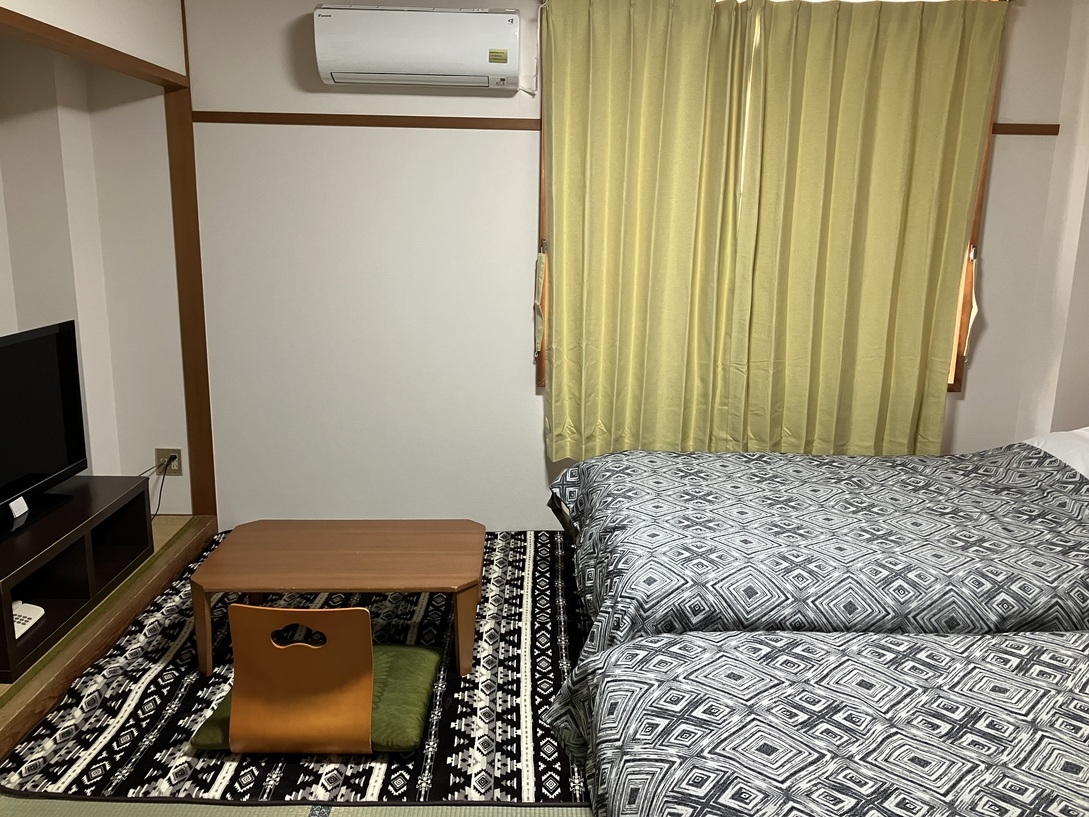 【ファミリー】和室8畳♪バス・トイレはセパレート♪セミダブルベッド2台【素泊まり】★Wi-Fi無料