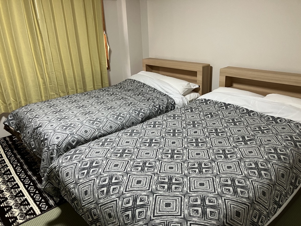 【ファミリー】和室8畳♪バス・トイレはセパレート♪セミダブルベッド2台【素泊まり】★Wi-Fi無料