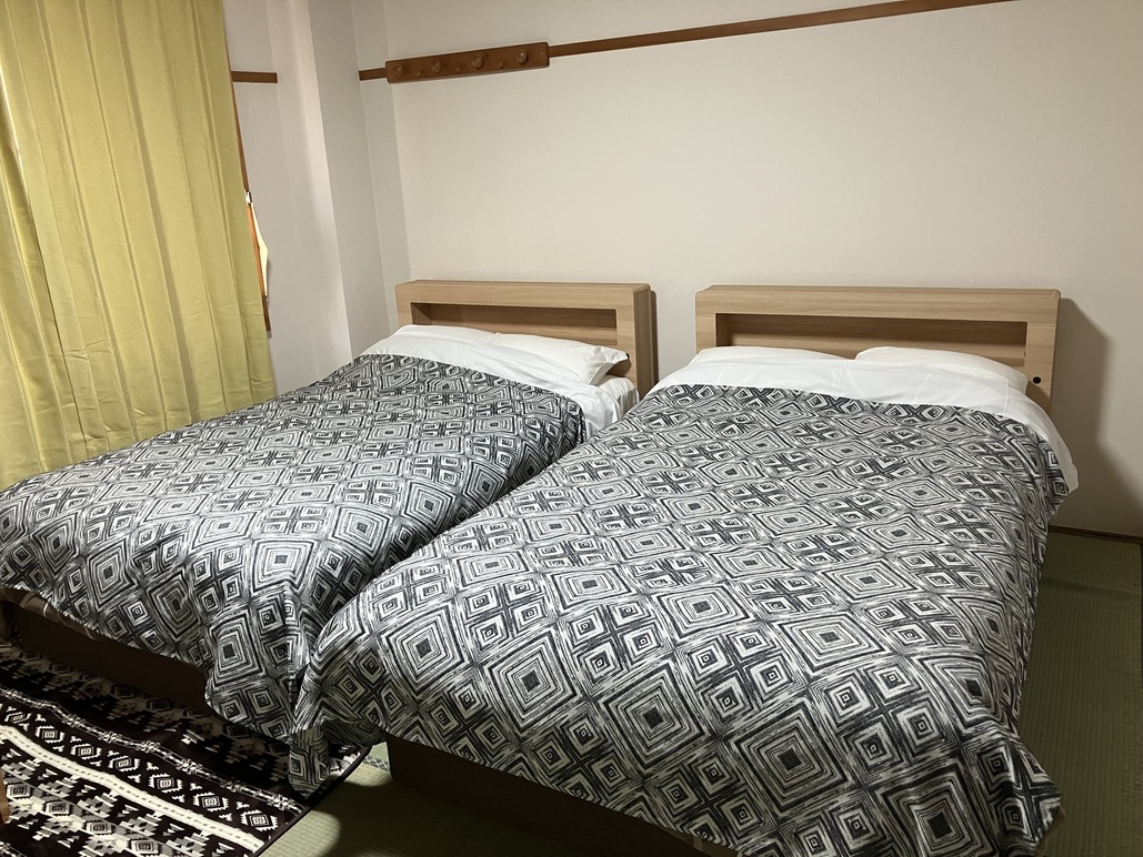 【ファミリー】和室8畳♪バス・トイレはセパレート♪セミダブルベッド2台【素泊まり】★Wi-Fi無料