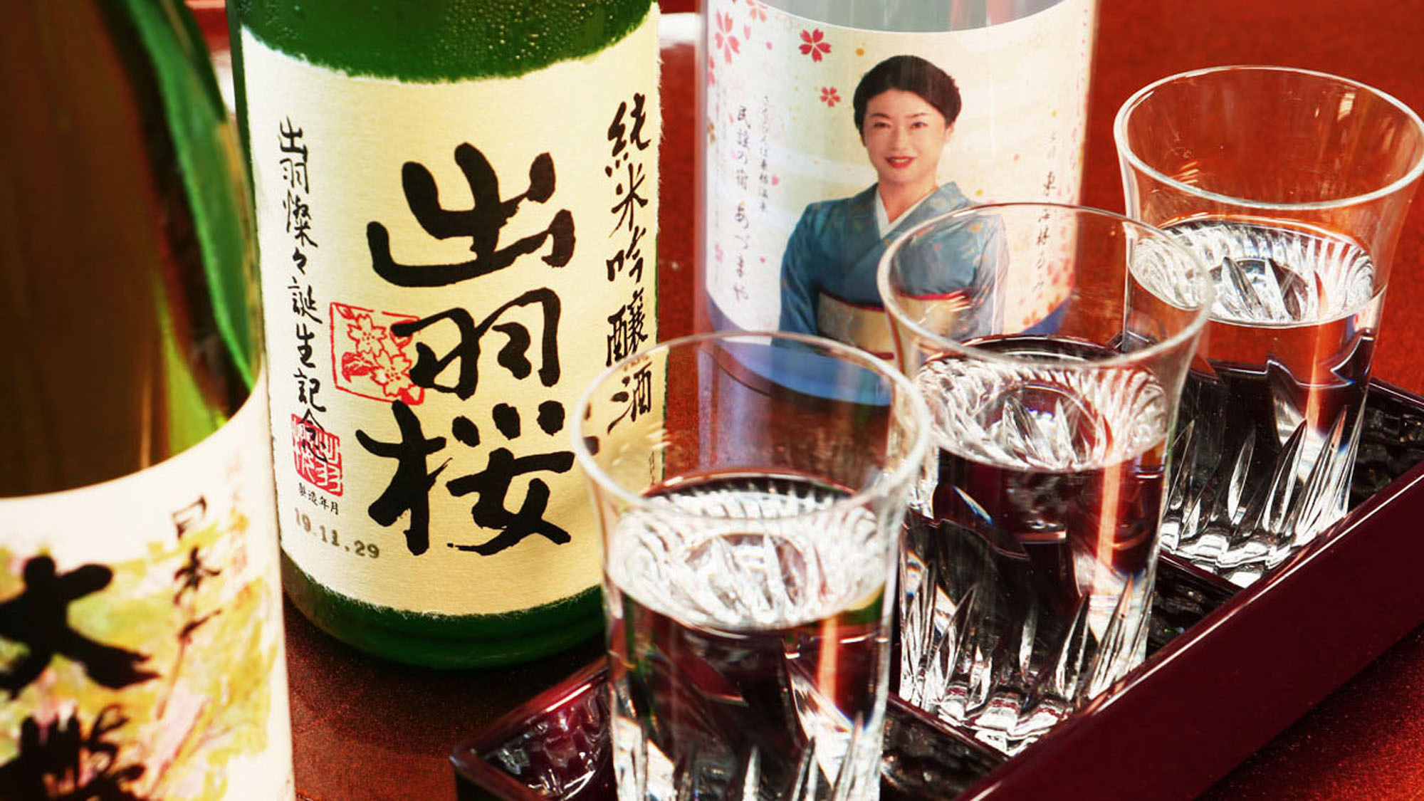 【地酒飲み比べ】女将のベストチョイス！日本酒好きは集まれ！板長自慢の会席料理と相性抜群です♪