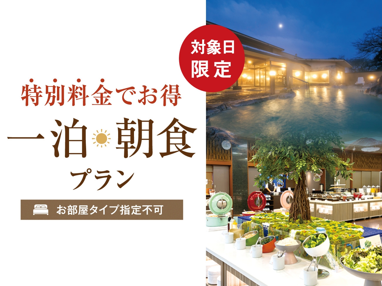 【お日にち限定・お部屋タイプ指定不可】1泊朝食プラン