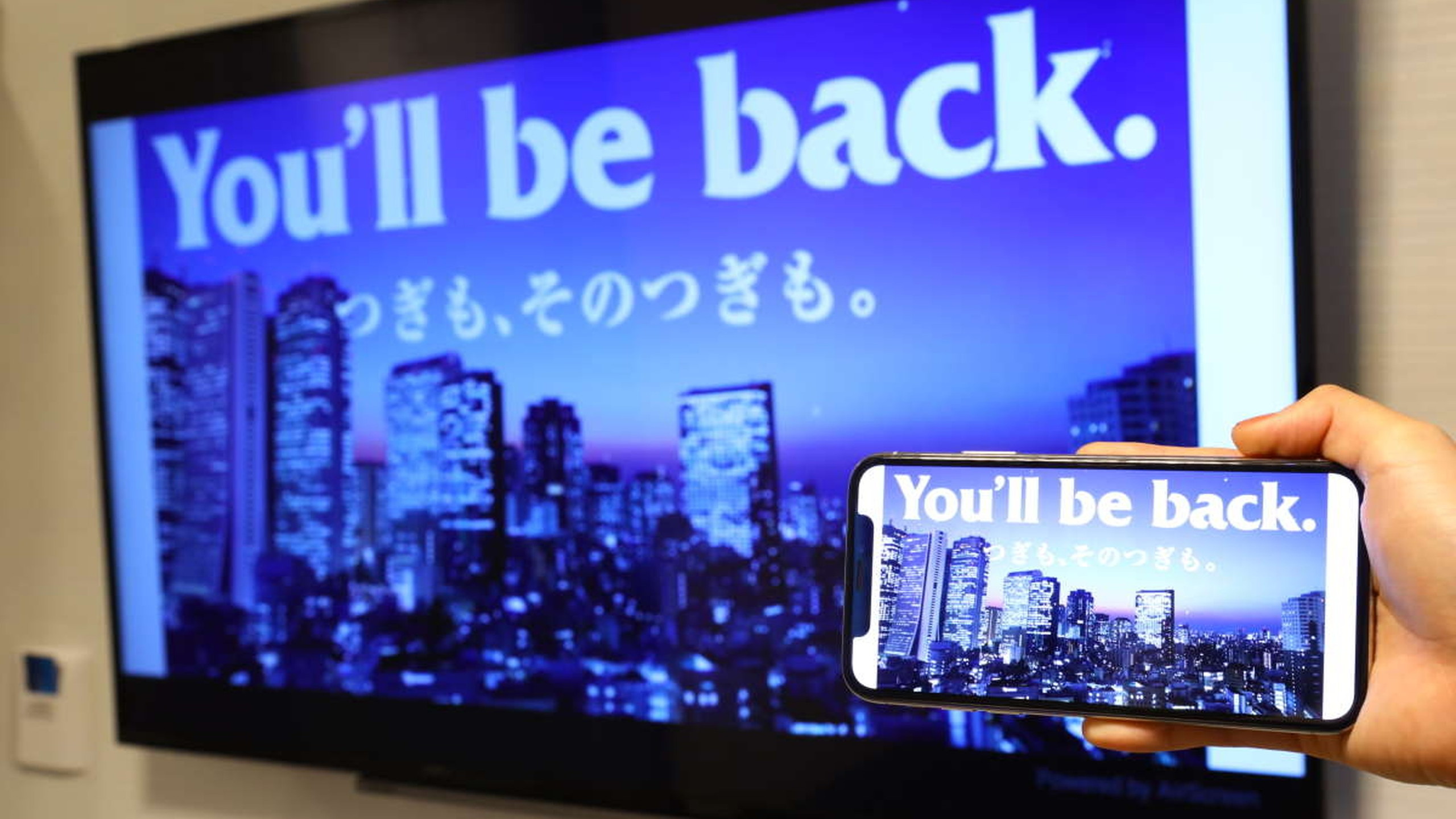 ご自身のスマホから動画や写真などをテレビに映すことができるミラーリング機能付TV。