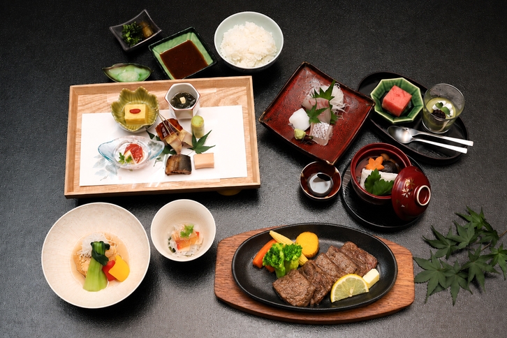 【佐賀産特選牛のステーキプラン】安心の朝夕お部屋食
